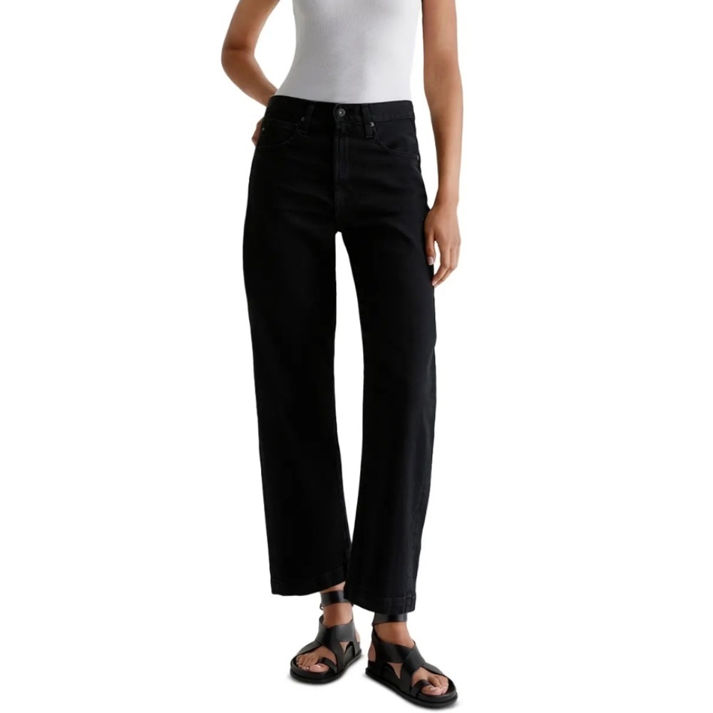 AG Hattie Classic High-Rise Curved Barrel Ankle Jeans 7 Years Onyx Size 29 NWT